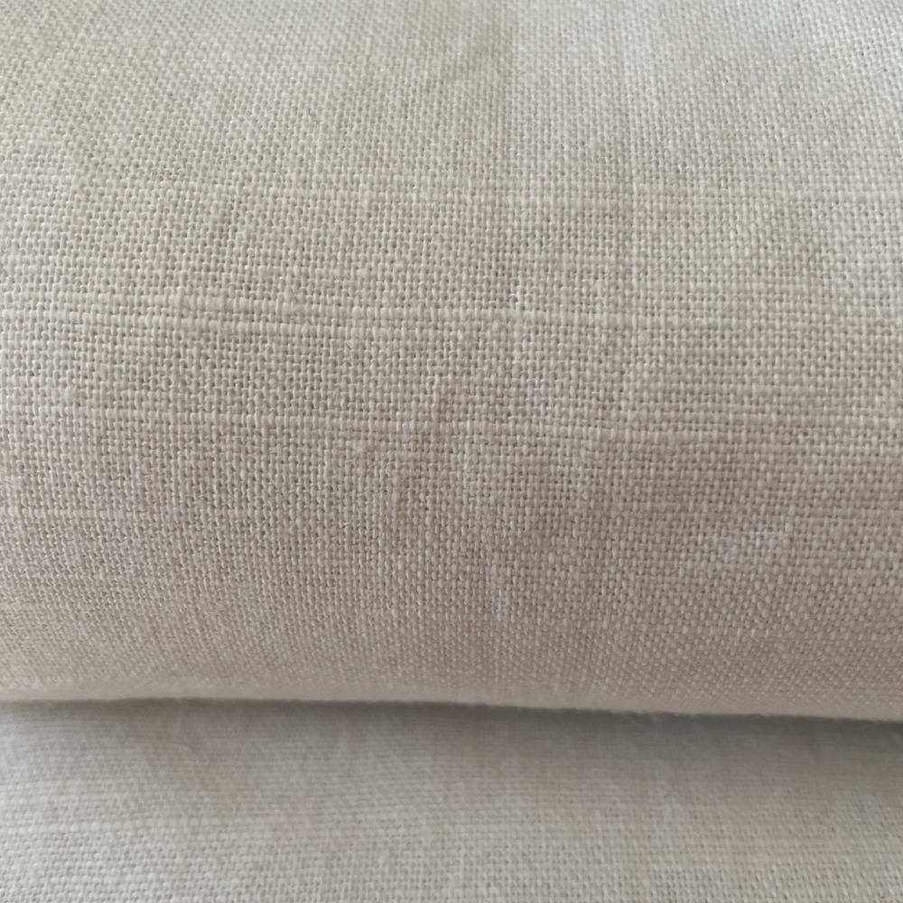 2 POTTERY BARN KIDS Evelyn White Linen Blend Blackout Curtain Panels 44" x 84"